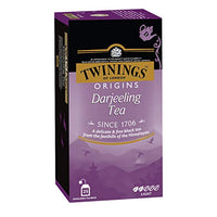 Twinings Darjeeling Tea, 25 Teabags, Premium Black Tea, Twinings Origins, Light Strength, Delicate and Subtle