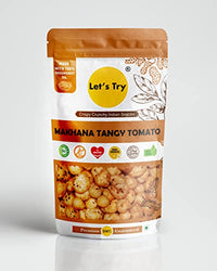 Let's  Try Tangy Tomato Makhana 90gm | No Additives & Preservatives | Air Roasted.