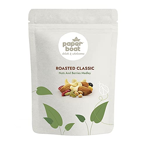 Paper Boat Classic Roasted Nuts, Seeds & Berries Medley, Trail Mix I Almonds I Cashews I Coconut I Mix Seeds Pouch (200 g)