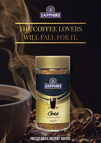 Sapphire Gold Freeze Dried Instant Coffee from Poland (Arabica & Robusta) 100g & Impact Sugar free Mints 14g from Germany (Choose your Flavour)