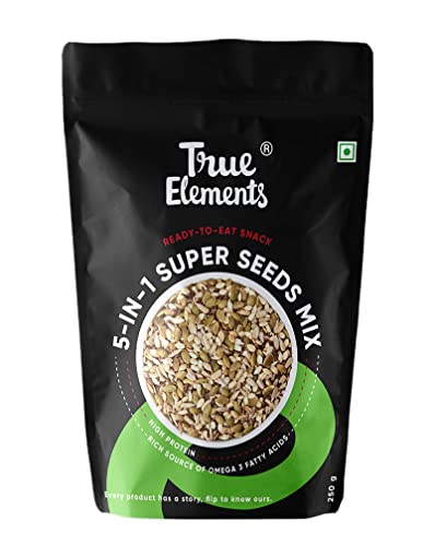 True Elements 5 in 1 Mixed Seeds 250g - Seeds for Eating | Roasted Seeds | Healthy Snacks | Diet Food for Weight Loss