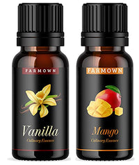 Farmown Premium Food Flavour Essence Combo Pack (Mango & Vanilla)