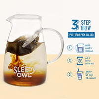 Sleepy Owl Coffee French Vanilla Cold Brew Packs | 3 Step Brew - No Equipment Required | Cold Brew Coffee | 100% Arabica Beans | Set of 3 Packs - Makes 9 Cups