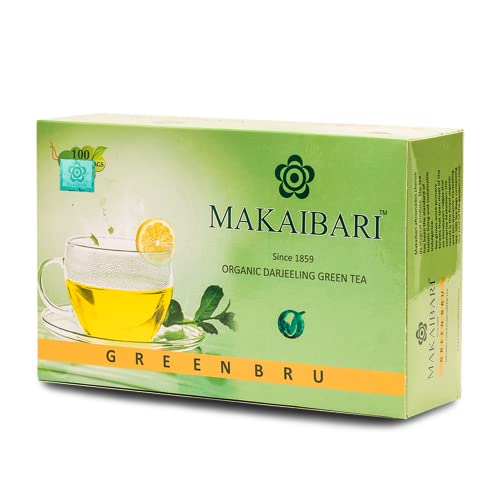 Makaibari Green Bru Darjeeling Green Tea Bags, 100pcs