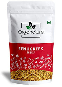 Organature Fresh / Natural Dried Fenugreek Seeds | Whole Methi Dana Seeds | Indian Spices & Masala - Pack of (400 Grams)