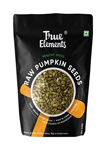True Elements Pumpkin Seeds 150g - Raw Pumpkin Seeds for Eating | Immunity Booster Seeds | Diet Snacks