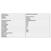 Vedaka Premium Roasted and Salted Almonds, 100g