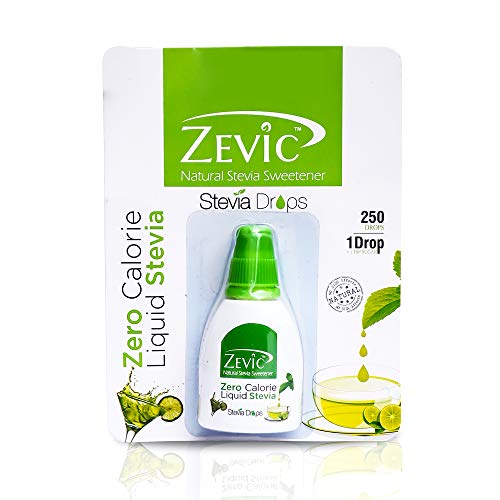Zevic 100% Natural Sugar Free Stevia Liquid Drops | Zero Calorie | Vegan | Keto & Diabetic Friendly | Sweetener Drops, 500 Servings (Pack of 2)
