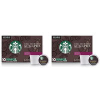 Starbucks Dark Roast K-Cup Coffee Pods  Sumatra for Keurig Brewers  1 box (10 pods) (Pack of 2)