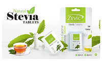 Zevic 100% Natural Stevia Sugar Free Tablets | Zero Calorie Sweetener | Healthy Substitute for Sugar | 200 Tablets (Pack of 2)