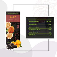 ZEVIC 70% Belgian Sugar Free Dark Keto Chocolate with Orange Zest | Keto & Diabetic Friendly | High in Antioxidants & Vitamin C | Sweetened with Stevia, 40gm (Pack of 9)