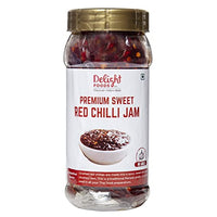 Delight Foods Rajasthani Marwari Pickles and Chutney | Achaar | Chatni | Premium Sweet Red Chilli Jam (Hot & Sweet Spread) 300g | No Onion | No Garlic