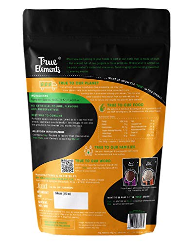 True Elements Roasted Pumpkin Seeds 250g - Pumpkin Seeds for Eating | Diet Snacks | Immunity Booster Seeds