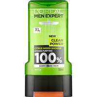 L'Oreal Paris Men's  Expert Clean Power Citrus Wood Shower Gel with Ayur Product in Combo, 300ml