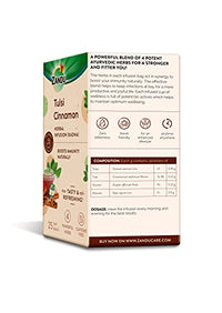 Zandu Tulsi Cinnamon Ayurvedic Infusion (Kadha) - 50 dip bags, Natural Immunity Booster Herbal Tea, Full of Anti-oxidants - (Pack of 25 Tea Bags X 2)