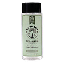 The HappyGrove Co. Extra Virgin Coconut Oil - 200 ml | Cold Processed From Pure Coconut Milk | Dietary, Beauty & Wellness Benefits | 100 % Natural & Preservatives Free (Pack of 1)