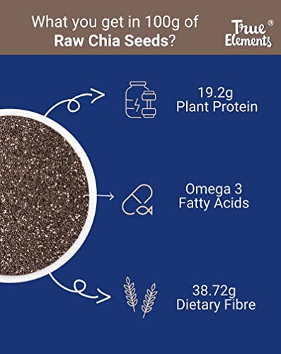 True Elements Chia Seeds for Weight Loss 150g - Diet Food | Healthy Snacks | Raw Chia Seed
