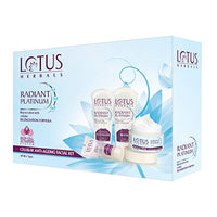 Lotus Herbals Radiant Platinum Cellular Anti-Ageing Facial Kit 5 in 1, 250g