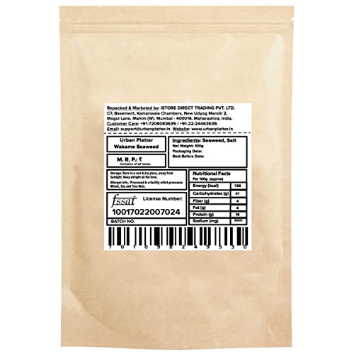 Urban Platter Wakame Seaweed, 100g / 3.5oz [Low Fat, Source of Protein, High Fibre]
