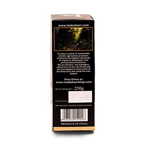 MAKAIBARI TEA TRESSURES Smoky Mountain, Roasted Darjeeling Loose-Leaf Black Tea, 250 Grams