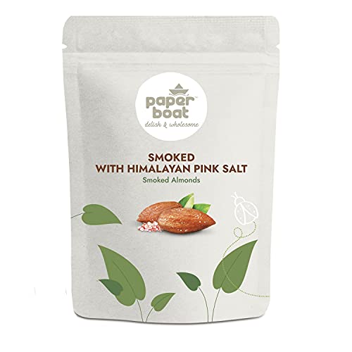 Paper Boat Premium Smoked and Roasted Almonds with Himalayan Pink Salt, Healthy Snack (200 g)