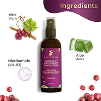 Pilgrim Alcohol Free Red Vine Face Toner, Face Mist Spray For Anti Ageing, Glowing Skin, Dry, Oily Skin, Men & Women,100ml