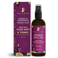 Pilgrim Alcohol Free Red Vine Face Toner, Face Mist Spray For Anti Ageing, Glowing Skin, Dry, Oily Skin, Men & Women,100ml