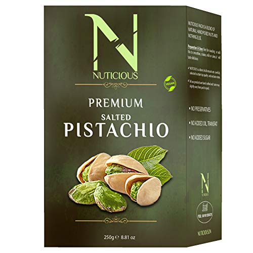 NUTICIOUS Salted Pista(Pistachio/Jumbo Pista) -250 G Dry Fruits