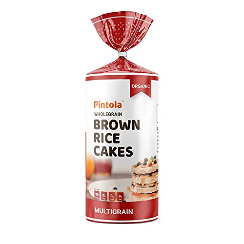 Pintola Organic Wholegrain Brown Rice Cakes - All Natural, MULTIGRAIN (Pack of 1) | 9 Wholegrain | NO Cholesterol | NO Sugar/Salt | Soy and Yeast Free | ONLY 30 Calories PER Cake