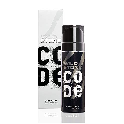 Wild Stone Code Chrome No Gas Body Perfume for Men, Long Lasting Masculine Fragrance for Office Wear -120 ml