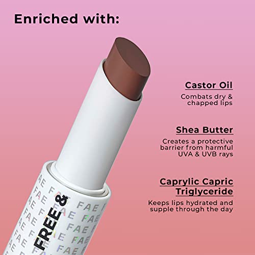 FAE Beauty Chocolate Brown Buildable Matte Lipstick || Non Drying Comfortable Hydrating Matte Lip Tint|| Enriched with Shea Butter And Castor oil || Multi-Use for Lips, Eyes and Cheeks || Vegan (Shade Too Extra)