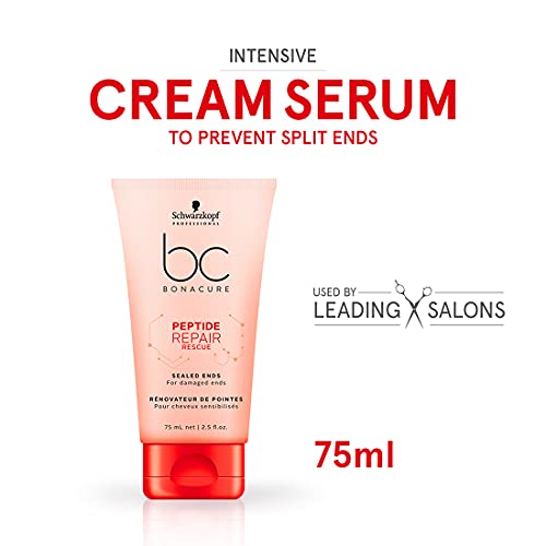 Schwarzkopf Professional Bonacure Peptide Repair Rescue Sealed Ends | For Preventing Split Ends | 75 ml