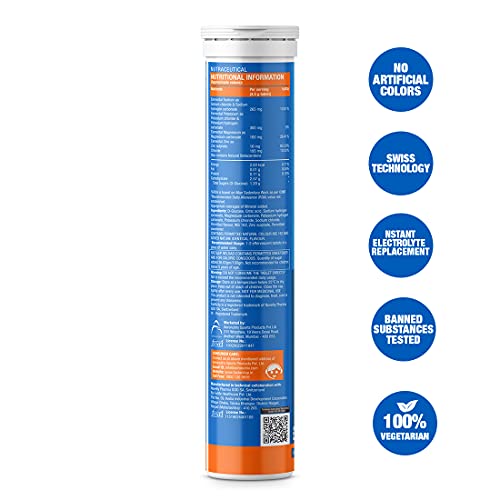 FAST&UP Reload O.R.S, Effervescent Electrolyte Tablets for Daily Rehydration, Orange Flavour - 20 Effervescent Tablets, Blue