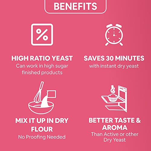 5:15PM Instant Dry Active Yeast Powder for Baking Bread and Pizza, 100 g