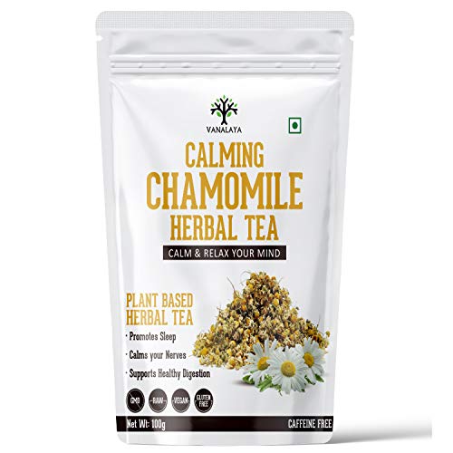 Vanalaya Calming Chamomile Herbal Tea From dried Chamomile Flowers (100gm)