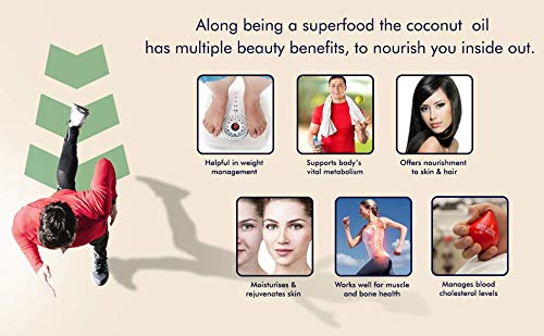 Farm Naturelle -100 % Pure Organic Extra-Virgin Cold Pressed Coconut Oil (Glass Bottle - 200ml)