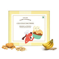 Captain Zack Banana Le Crunch Cake Premix Treats for Pets 220g | With Peanut Butter & Oats | Gluten Free & Dairy Free | 100% Natural Ingredients & Nutritions with Low Calories | No Salt, No Sugar, No Chemicals and Preservatives