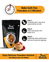 True Elements Pancake Mix 250g - With 20% Millet (Jowar) | 2-Minute Pancakes | No Maida | No Baking Soda | No Added Sugar