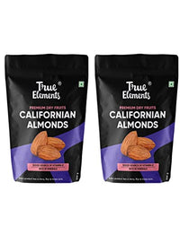 True Elements Californian Almonds 400g (200g x 2) - 100% Natural and Clean Dried Almonds | Badam Dryfruits