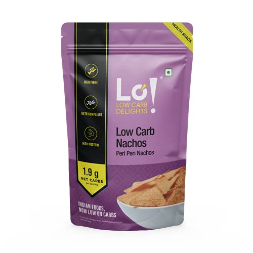 Lo! Low Carb Delights - Keto Nachos (200 g) | 1.9g Net Carb Per | Keto Snacks for Keto Diet | Low Carb Snacks | Diet Snacks Food | Keto Chips style | Zero Added Sugar Namkeen