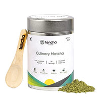 Tencha Blends Culinary Matcha with Free Spoon | 50 Servings | Japanese Matcha Green Tea Powder | Green Tea for Weight Loss | Sourced from Shizouka, Japan | Vegan | No Artificial Sweeteners | 50 GM