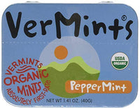 VerMints Organic PepperMints, 1.41oz Tins (Pack of 6)