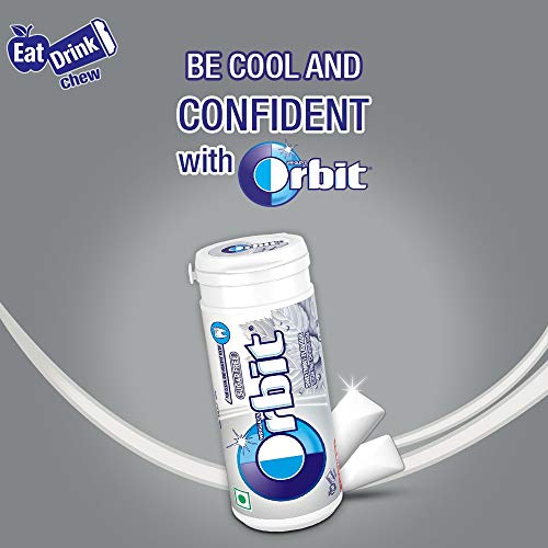 Orbit Sweetmint Flavour Sugar Free Chewing Gum - 22g Tube (Pack of 8)