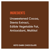 Lo! Foods - Dark Keto Chocolates - 80g | Stevia Sweetened | No Added Sugar | Only 1g Of Net Carbs Per Serving | Guilt Free Chocolate for Indulgence | Low Carb Keto Sweets - (40g x Pack of 2)