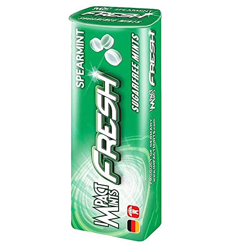 Impact Products Mints Fresh Spearmint Sugar Free Mints Buy 5 Get 2 Free, 7 x 25 g with Buy 5 Get 2 Free