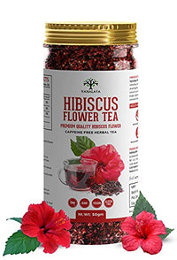 Vanalaya Hibiscus Tea For Glowing Skin, Weight loss Made with 100% Natural Hibiscus Petals 50g