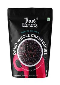 True Elements Whole Cranberries 125g - Cranberry Dry Fruit | Non-GMO, Gluten Free & Vegan Dried Berries