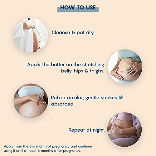 The Moms Co. Natural Body Butter (200g) for Stretch Marks, Dry Skin and Itchy Skin with Shea and Cocoa Butter