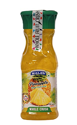 Mala's  Whole Fruit Pineapple Crush 250 ML, Yellow