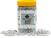 Farm and Farmers Silver Balls Editable Cake Decoration Sprinkler Medium, 250 gm
